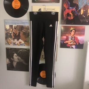Adidas high waisted 3-stripe leggings